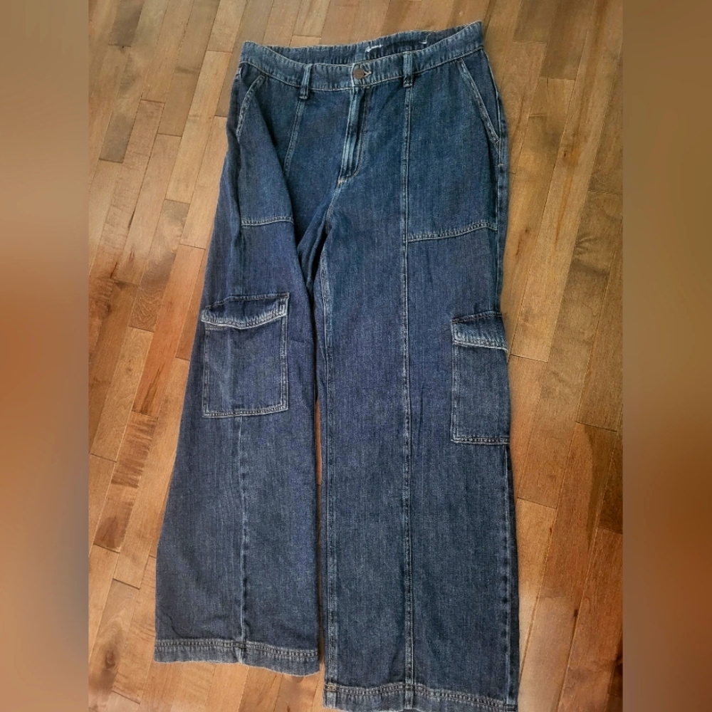Reitmans Dark Blue Cargo Jeans